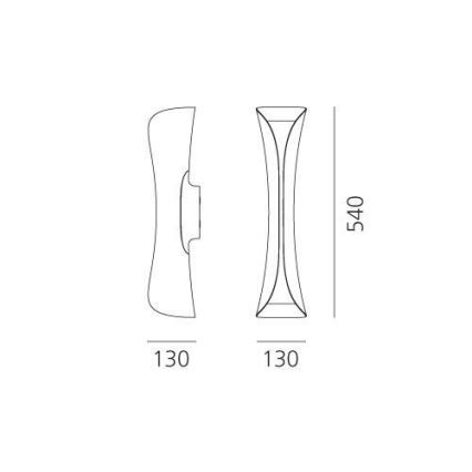 Artemide 1373010A - Iluminação de parede CADMO 2xGU10/10W/230V preto