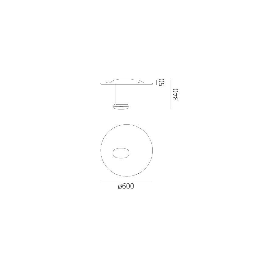Artemide 1471110A - Iluminação de teto LED com regulação DROPLET LED/29W/230V 3000K