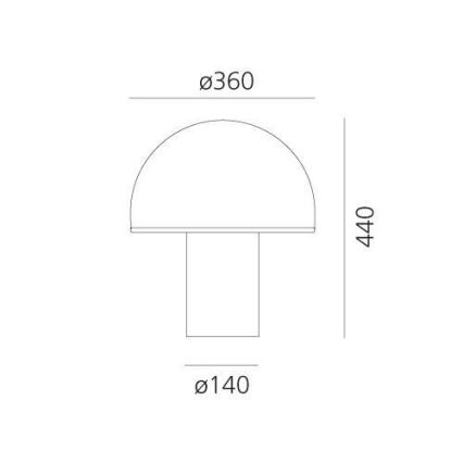 Artemide A006300 - Candeeiro de mesa ONFALE 1xE14/5W/230V + 1xE27/13W branco