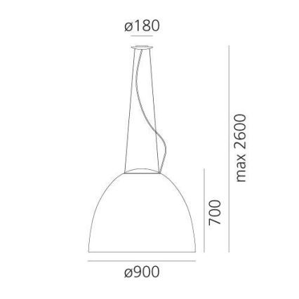 Artemide A243200 - Candeeiro suspenso LED com regulação NUR LED/80W/230V 3000K diâmetro 90 cm antracite