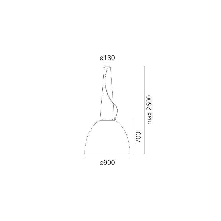 Artemide A243200 - Candeeiro suspenso LED com regulação NUR LED/80W/230V 3000K diâmetro 90 cm antracite