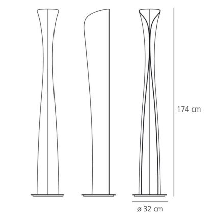 Artemide AR 1368020A - Luz de chão com regulação CADMO 1xR7s/230W/230V + 1xE27/60W