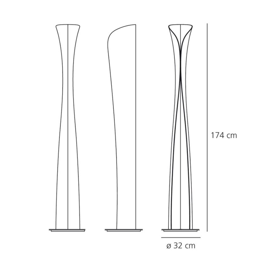 Artemide AR 1368020A - Luz de chão com regulação CADMO 1xR7s/230W/230V + 1xE27/60W