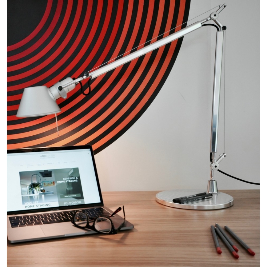 Artemide AR A005910+AR A008600 CONJUNTO - Candeeiro de mesa TOLOMEO MINI 1xE27/70W/230V