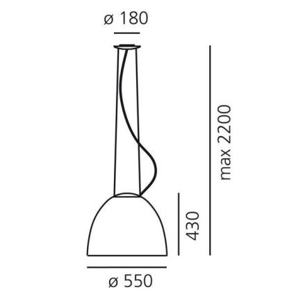 Artemide AR A242100 - Candelabro suspenso NUR 1xE27/205W/230V