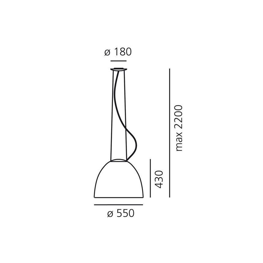 Artemide AR A242100 - Candelabro suspenso NUR 1xE27/205W/230V