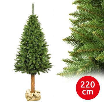 Árvore de Natal com tronco 220 cm abeto