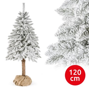 Árvore de Natal com tronco NATURAL WITH SNOW 120 cm abeto