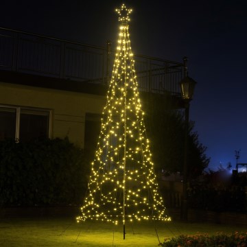Árvore de Natal LED para exterior 480xLED/230V 8 modos 3,2 m IP44 branco quente