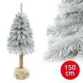 Árvore de Natal num tronco NATURAL WITH SNOW 150 cm abeto