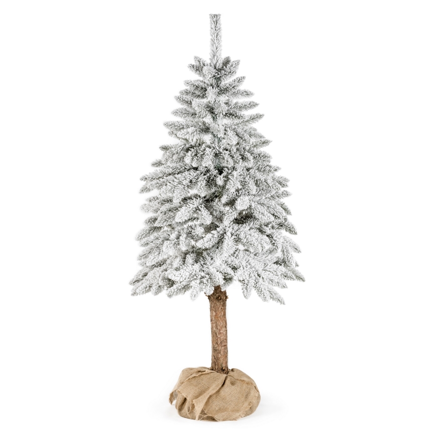 Árvore de Natal num tronco NATURAL WITH SNOW 180 cm abeto