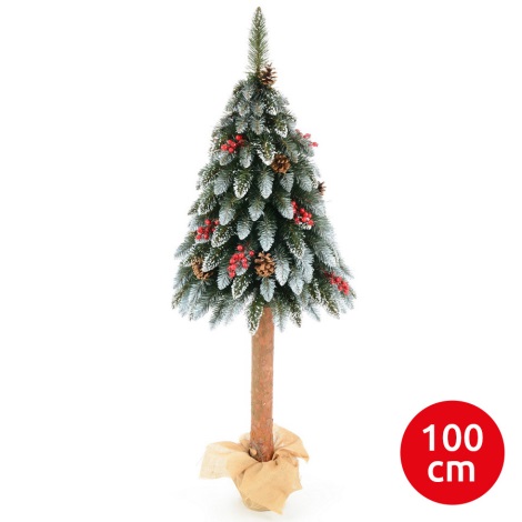 Árvore de Natal TRONCO DE MADEIRA 100 cm abeto