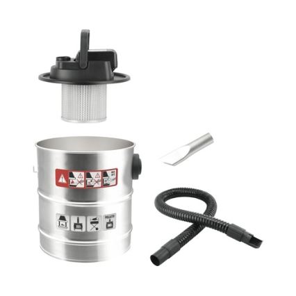 Aspirador de cinzas a pilhas com filtro HEPA 12 l 110W/18V 2000 mAh cromado mate