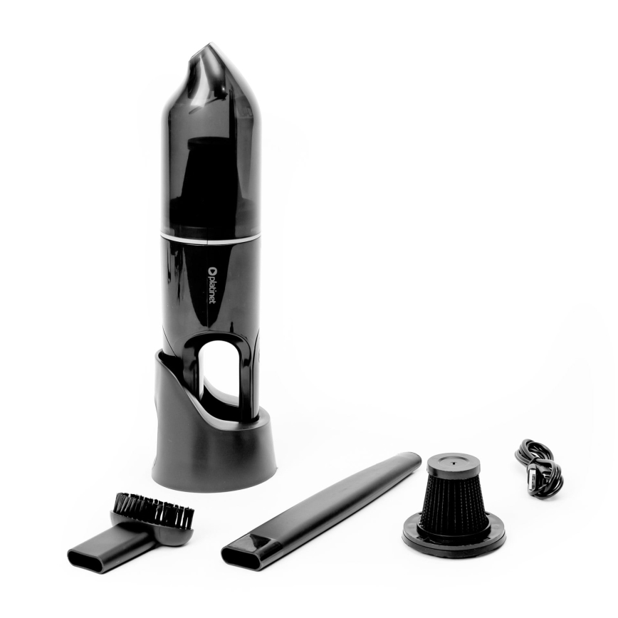 Aspirador portátil recarregável para carro 75W/2000 mAh preto