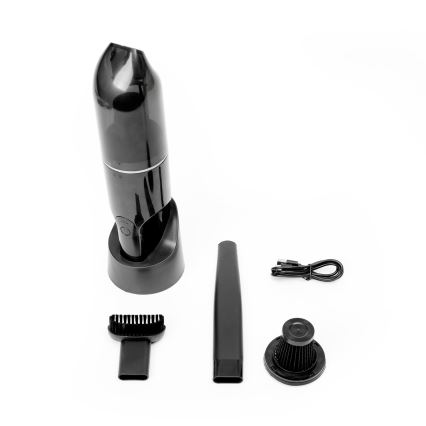 Aspirador portátil recarregável para carro 75W/2000 mAh preto