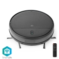 Aspirador robô inteligente com função de mopa 28W/2500 mAh Wi-Fi preto + controlo remoto