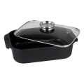 Assadeira com tampa TORO 6,5 l 34,5x10x24,5 cm preta