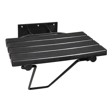 Assento de duche 44x46 cm preto