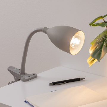 Atmosphera - Candeeiro com clipe SILY 1xE14/7W/230V cinzento