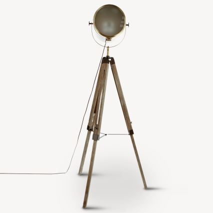 Atmosphera - Candeeiro de chão EBOR 1xE27/25W/230V pinho/latão