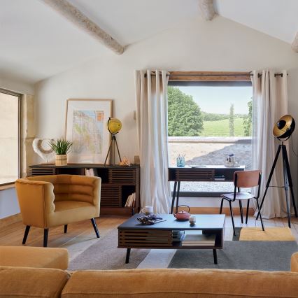 Atmosphera - Candeeiro de chão LAHTI 1xE27/25W/230V paulownia