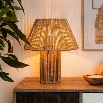 Atmosphera - Candeeiro de mesa ADRIA 1xE27/40W/230V juta