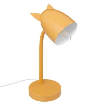 Atmosphera - Candeeiro de mesa infantil OREILLES 1xE14/40W/230V amarelo