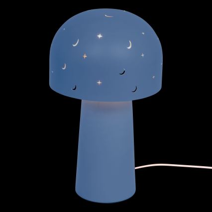 Atmosphera - Candeeiro de mesa infantil STARRY MUSHROOM 1xE14/25W/230V azul