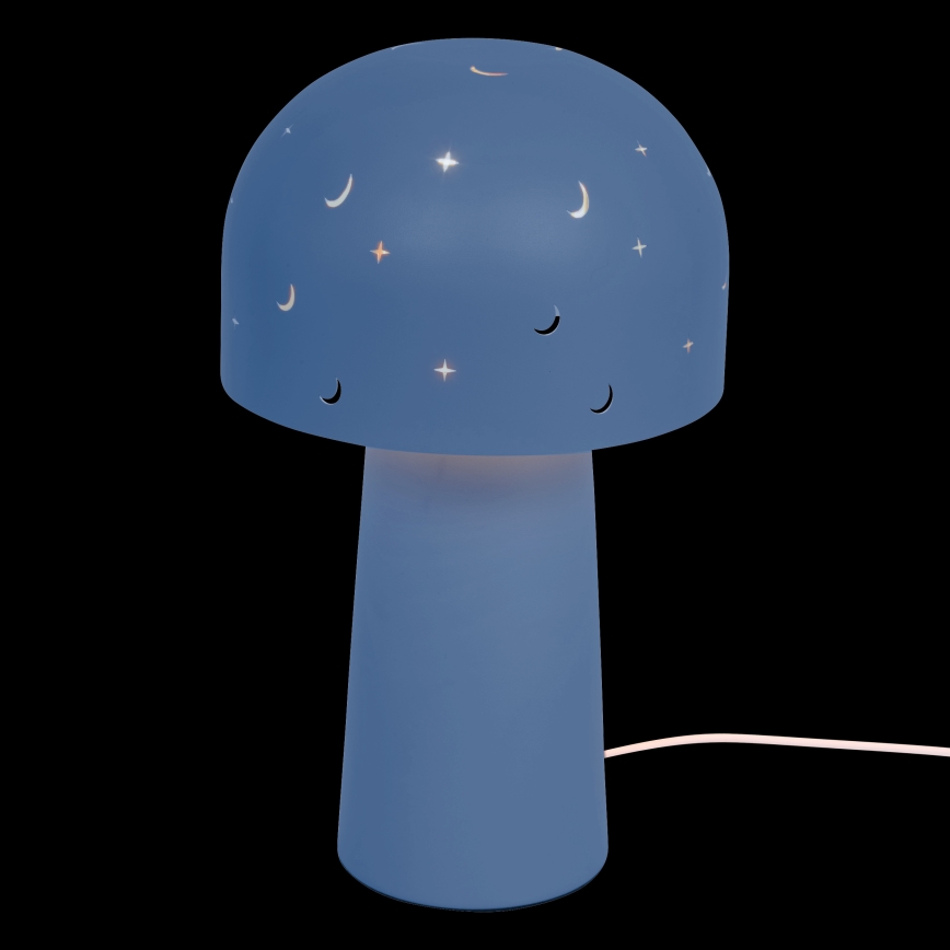 Atmosphera - Candeeiro de mesa infantil STARRY MUSHROOM 1xE14/25W/230V azul