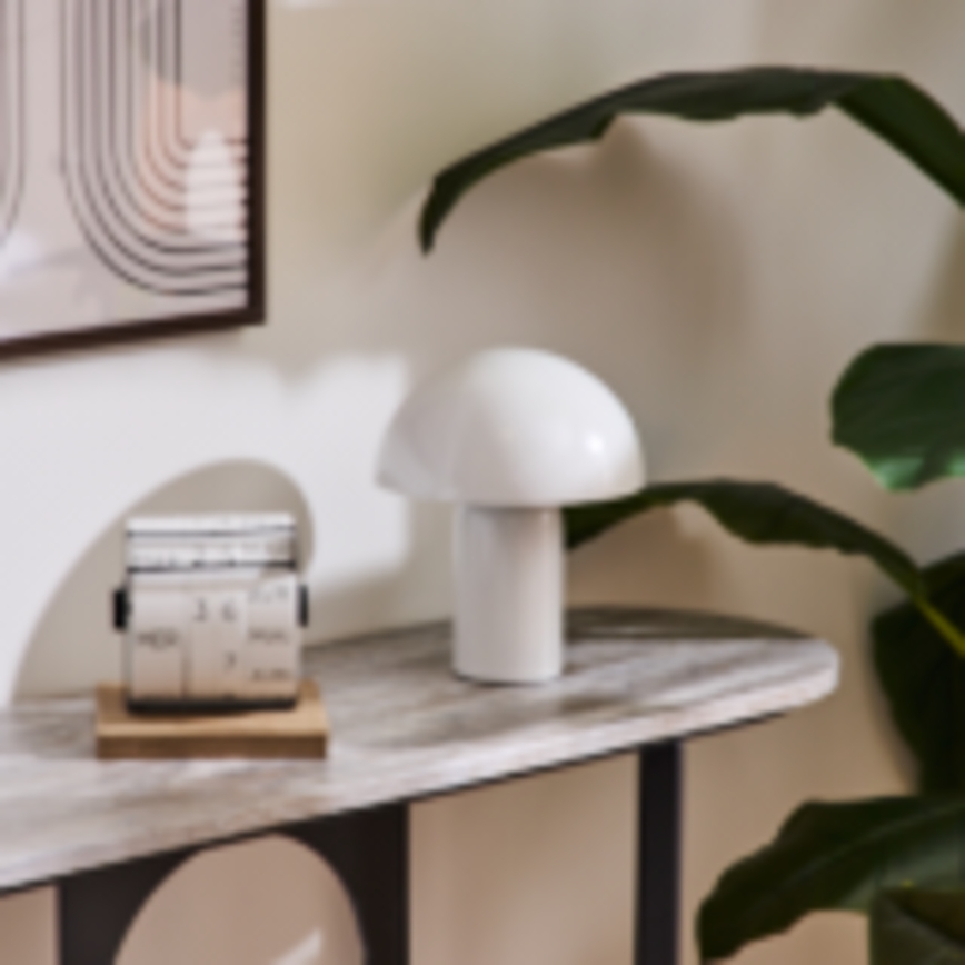 Atmosphera - Candeeiro de mesa LITO 1xE27/25W/230V branco