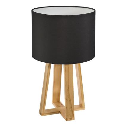 Atmosphera - Candeeiro de mesa MOLU 1xE27/25W/230V pinho/preto