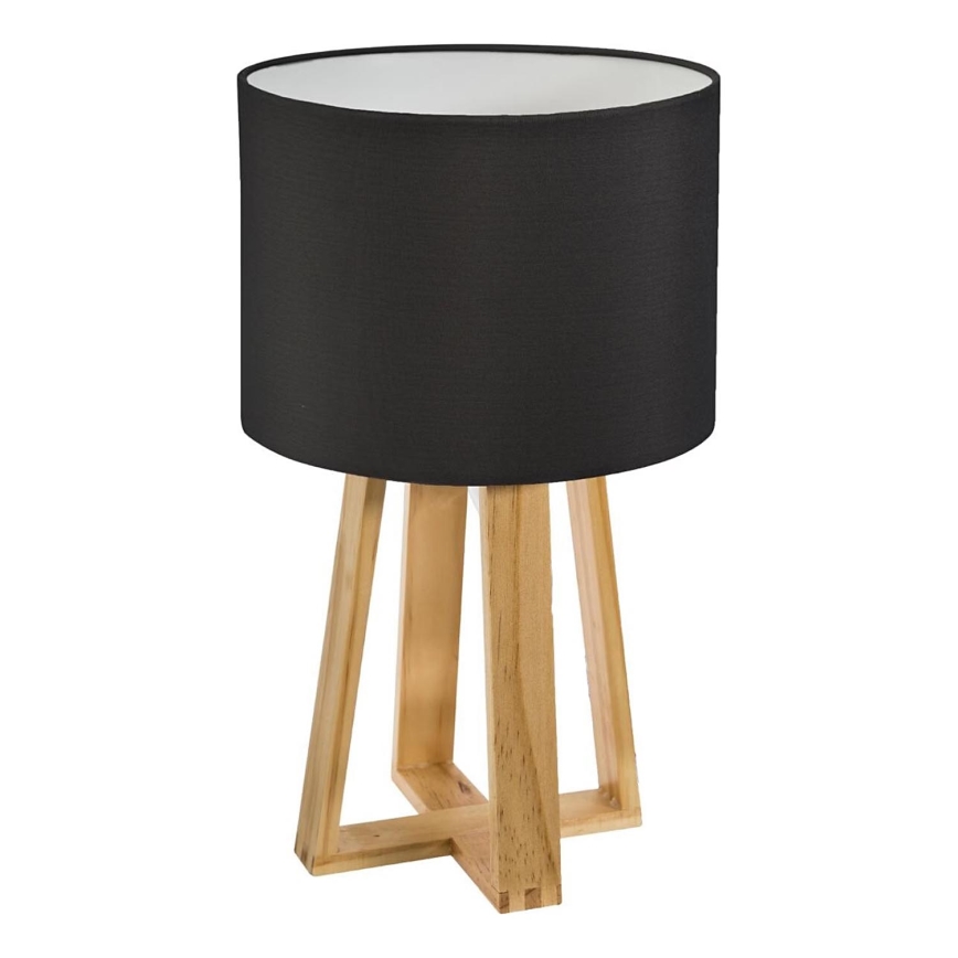 Atmosphera - Candeeiro de mesa MOLU 1xE27/25W/230V pinho/preto