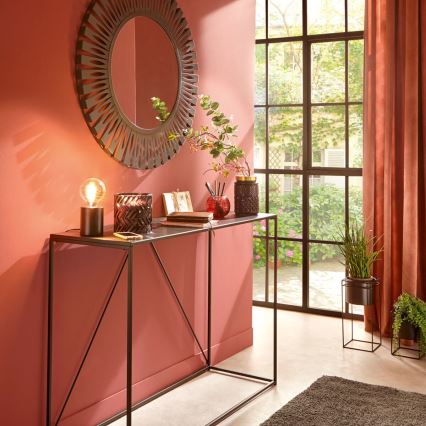 Atmosphera - Candeeiro de mesa SABA 1xE27/40W/230V prateado