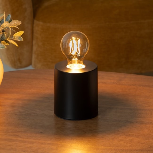 Atmosphera - Candeeiro de mesa SABA 1xE27/40W/230V preto