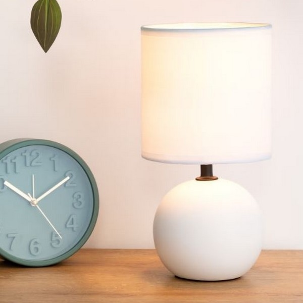 Atmosphera - Candeeiro de mesa TIMÉO 1xE14/60W/230V branco mate