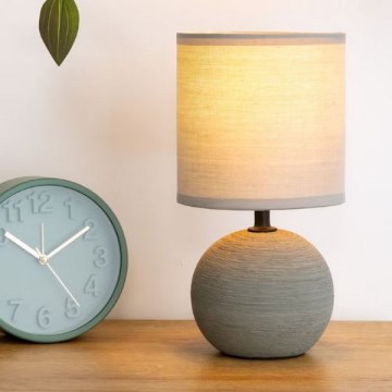 Atmosphera - Candeeiro de mesa TIMÉO 1xE14/60W/230V cinzento/branco