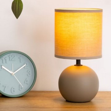 Atmosphera - Candeeiro de mesa TIMÉO 1xE14/60W/230V taupe/creme