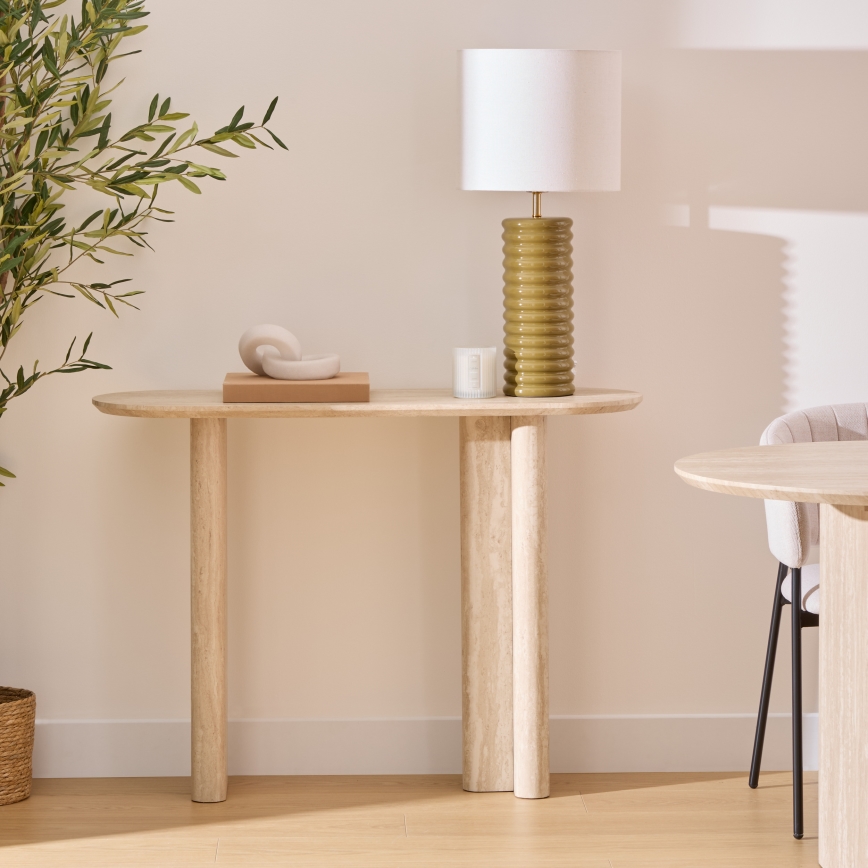 Atmosphera - Candeeiro de mesa VINUS 1xE27/60W/230V caqui