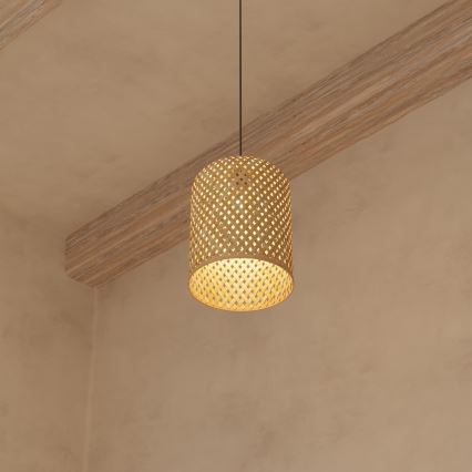 Atmosphera - Candeeiro suspenso ALI 1xE27/40W/230V bambu