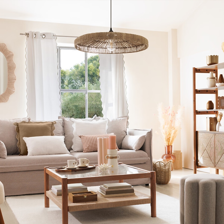 Atmosphera - Candeeiro suspenso BELLAMY 1xE27/40W/230V juta