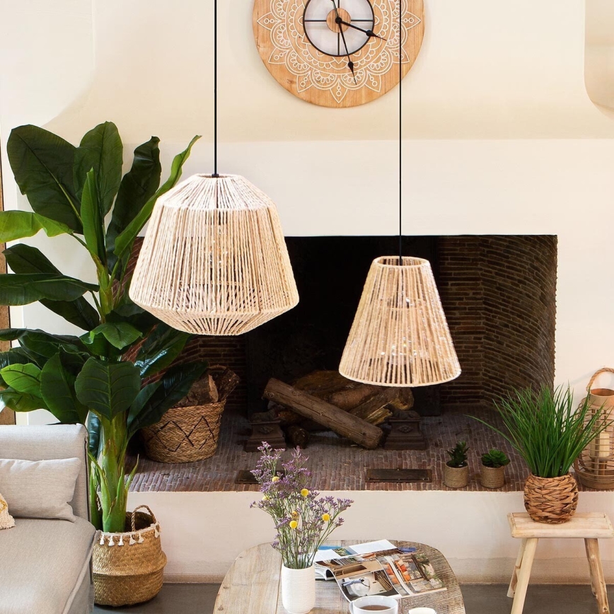 Atmosphera - Candeeiro suspenso GIADA 1xE27/40W/230V juta