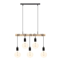 Atmosphera - Candeeiro suspenso JAKE 5xE27/40W/230V pinho
