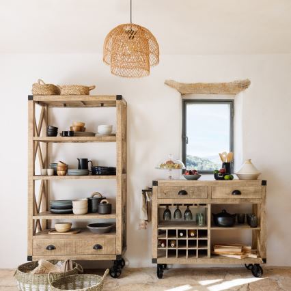 Atmosphera - Candeeiro suspenso KERY 1xE27/40W/230V vime