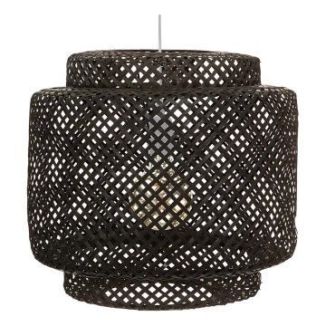 Atmosphera - Candeeiro suspenso LIBY 1xE27/40W/230V bambu/preto