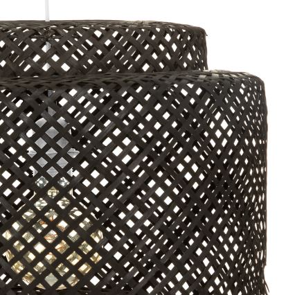 Atmosphera - Candeeiro suspenso LIBY 1xE27/40W/230V bambu/preto