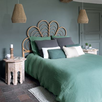 Atmosphera - Candeeiro suspenso PALM 1xE27/40W/230V juta