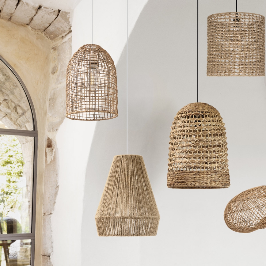 Atmosphera - Candeeiro suspenso PALM 1xE27/40W/230V juta