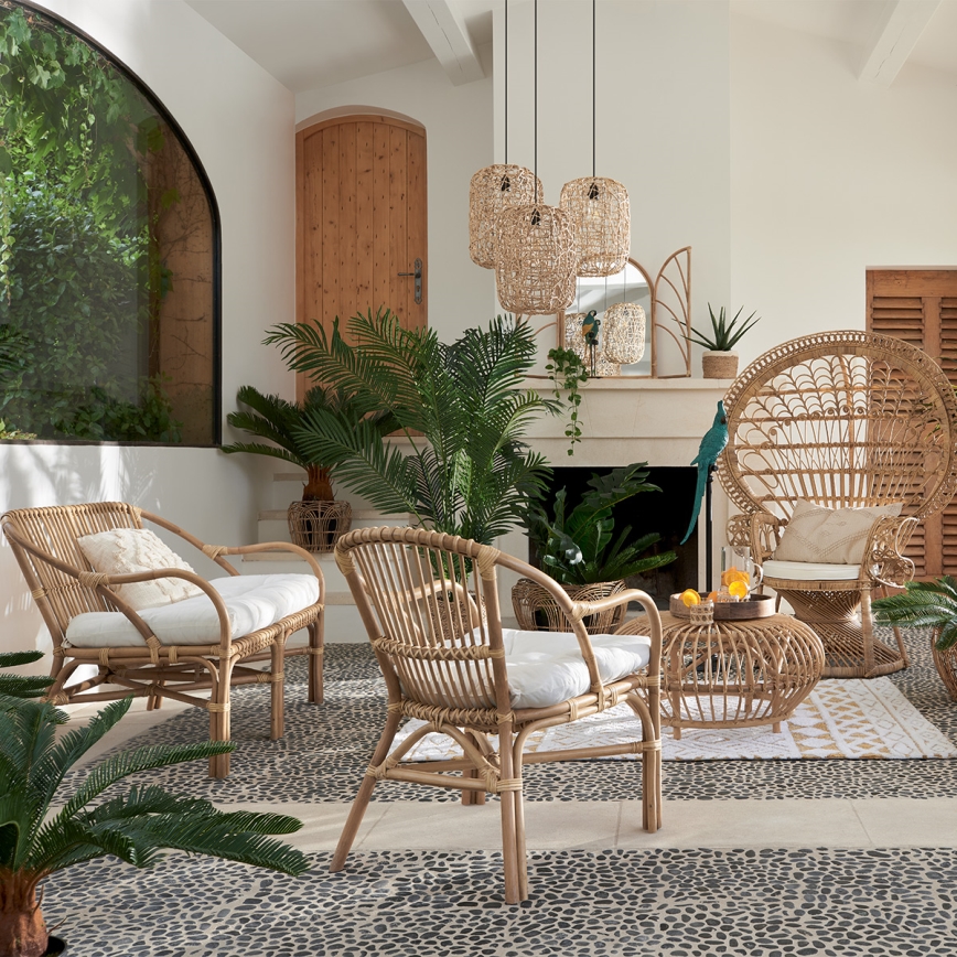 Atmosphera - Candeeiro suspenso RAAHE 1xE27/40W/230V juta