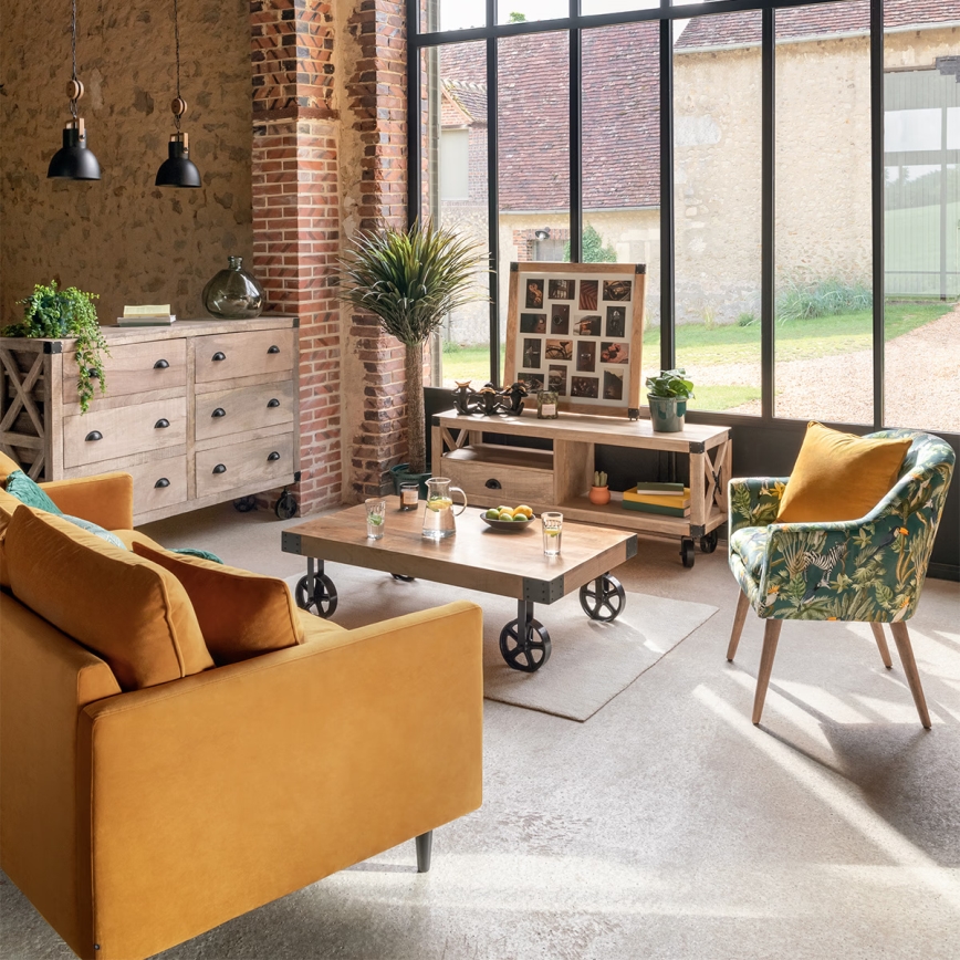 Atmosphera - Candeeiro suspenso SILAS 1xE27/40W/230V pinho