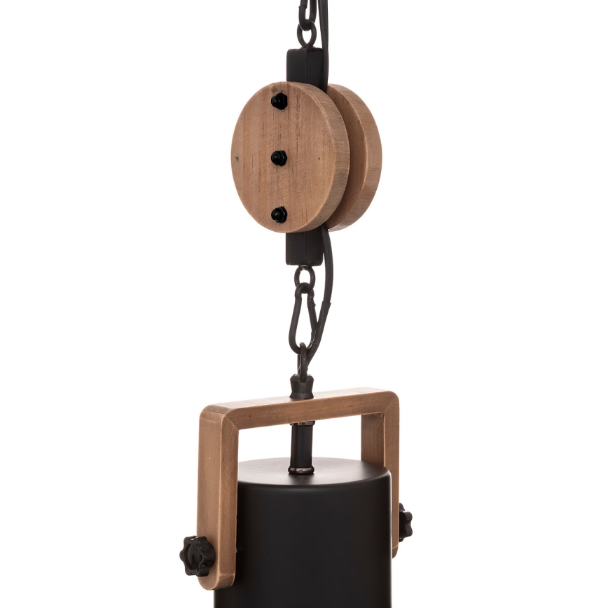 Atmosphera - Candeeiro suspenso SILAS 1xE27/40W/230V pinho